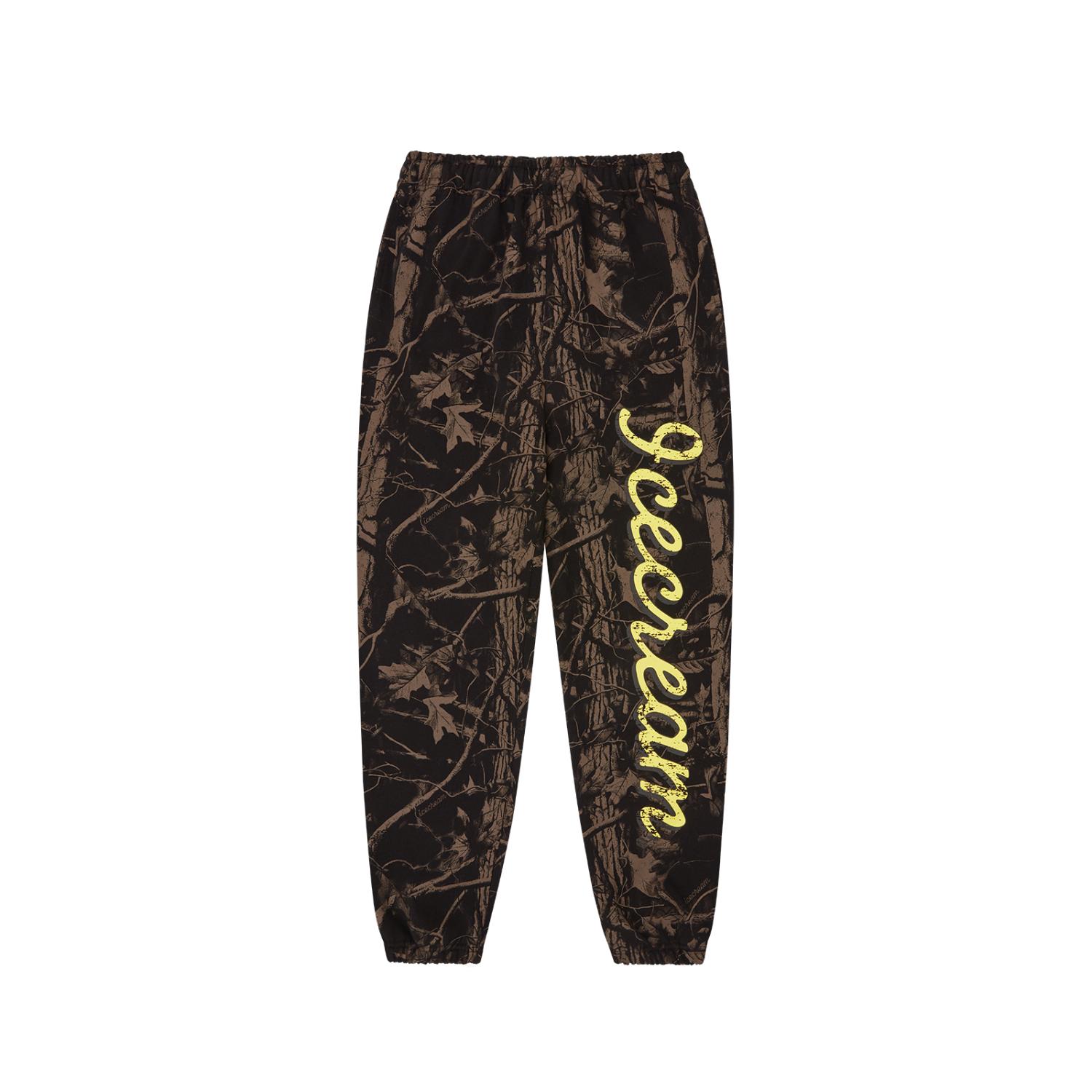 ICECREAM Tree Camo Sweatpants - Pánské - Kalhoty ICECREAM - Černé - IC26115-BLACK - Velikost: L