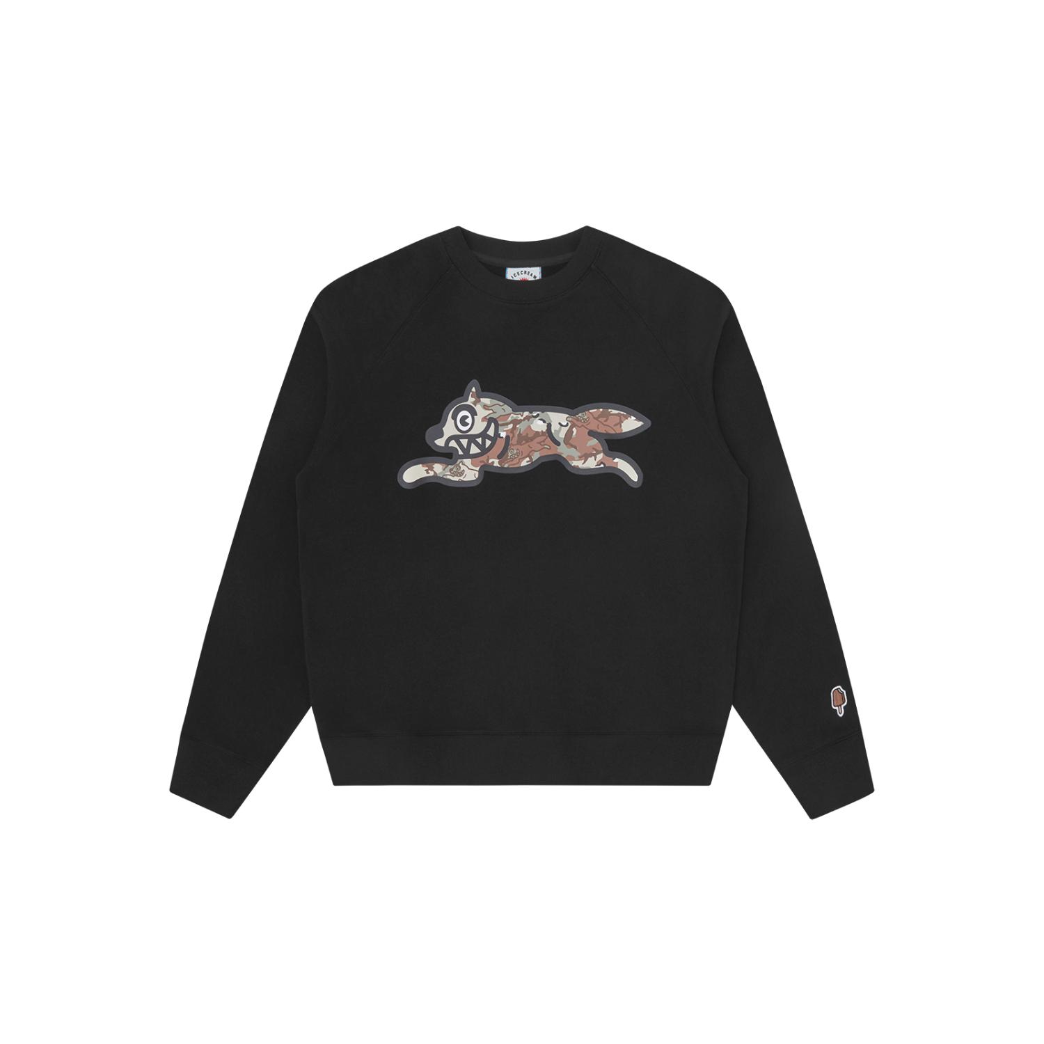 ICECREAM Choc Chip Running Dog Crewneck - Pánské - Mikina ICECREAM - Černé - IC26138-BLACK - Velikost: S