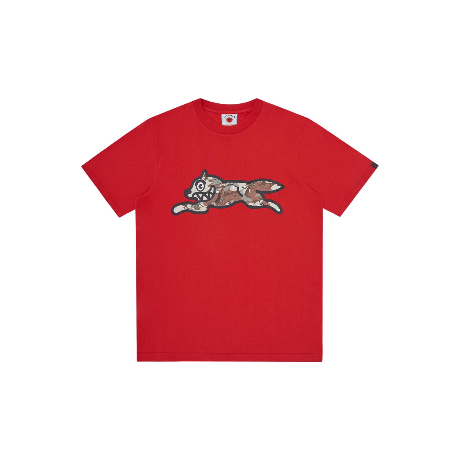 ICECREAM Choc Chip Running Dog T-Shirt Red - Pánské - Triko ICECREAM - Červené - IC26142-RED - Velikost: L