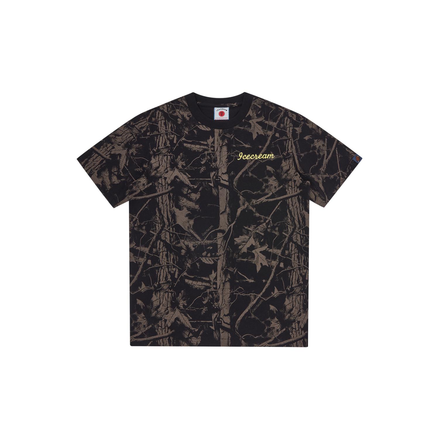 ICECREAM Tree Camo T-Shirt - Pánské - Triko ICECREAM - Černé - IC26146-BLACK - Velikost: L