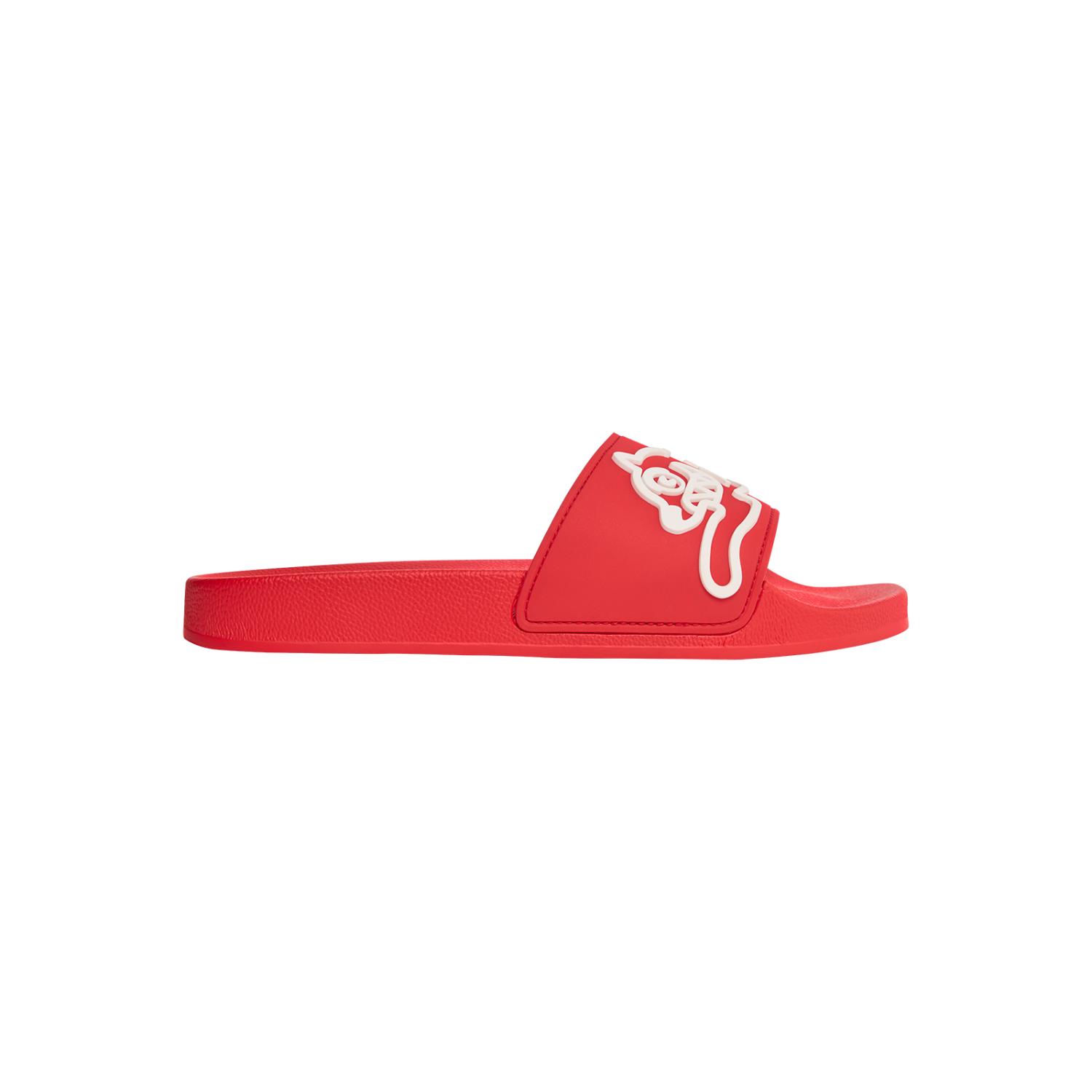 ICECREAM Running Dog Sliders Red - Unisex - Pantofle ICECREAM - Červené - ICC002-RED - Velikost: 40