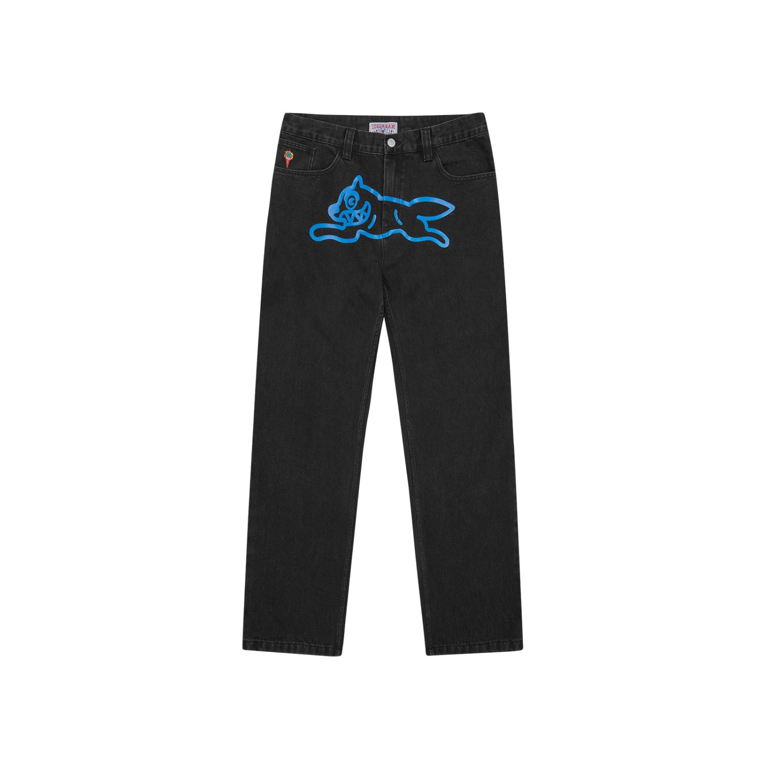 ICECREAM Running Dog Double Scoop Denim Pants Black - Pánské - Kalhoty ICECREAM - Černé - ICD25203-BLACK - Velikost: 30