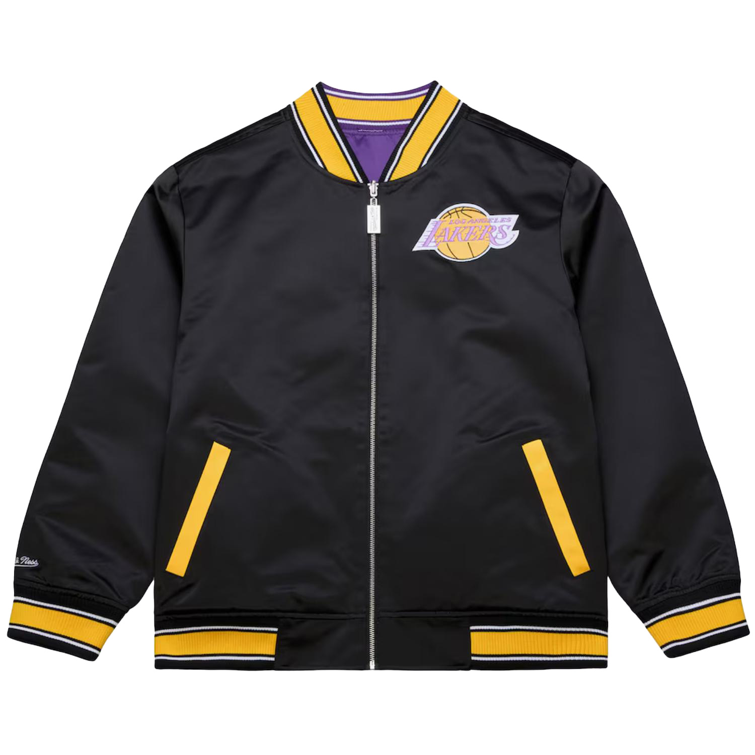 Levně Mitchell & Ness NBA All Star Lakers Reversible Satin Jacket - Pánské - Bunda Mitchell & Ness - Černé - JK13888-ASLBKPR