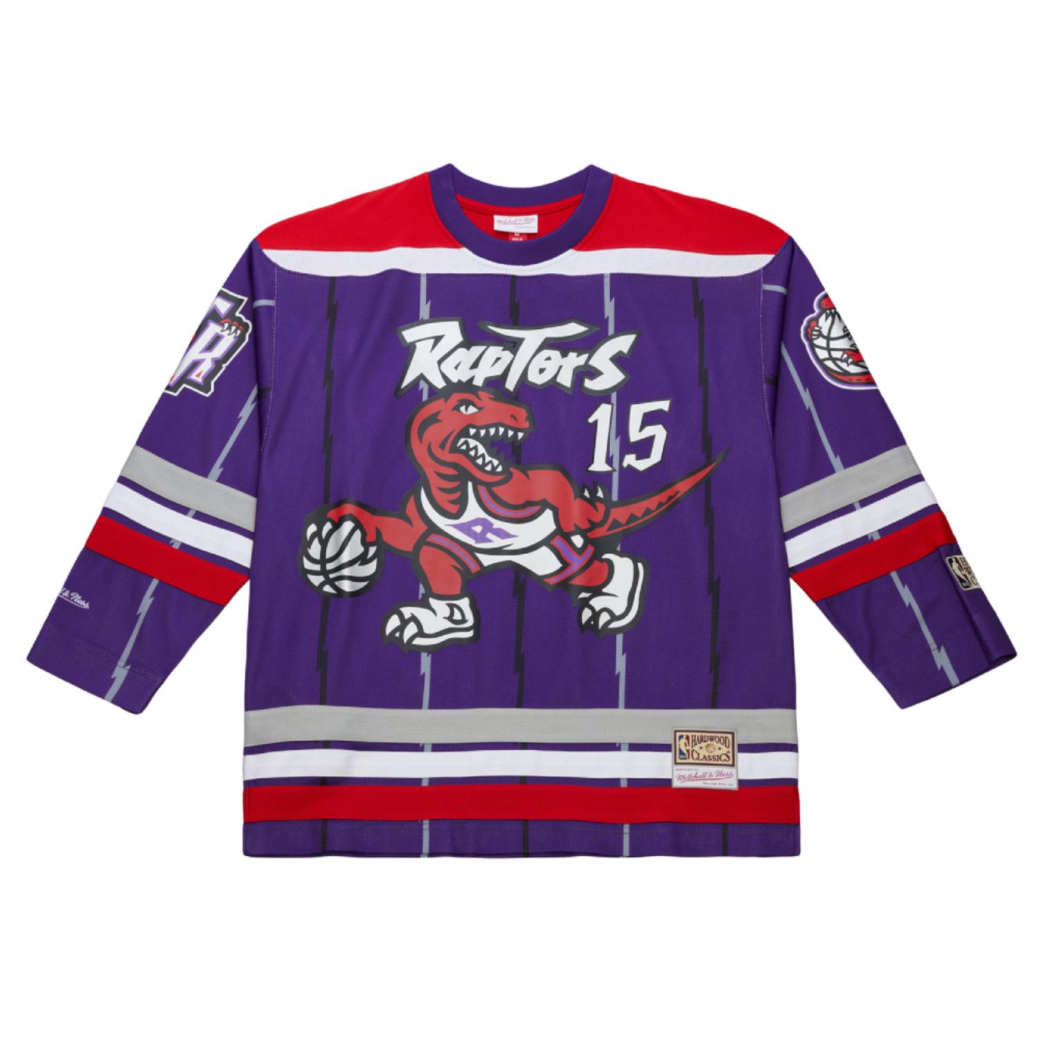 Mitchell & Ness NBA Maxxed Out Fashion Raptors Vince Carter Hockey Jersey - Pánské - Dres Mitchell & Ness - Fialové - JY11282-TRAPURP - Velikost: M
