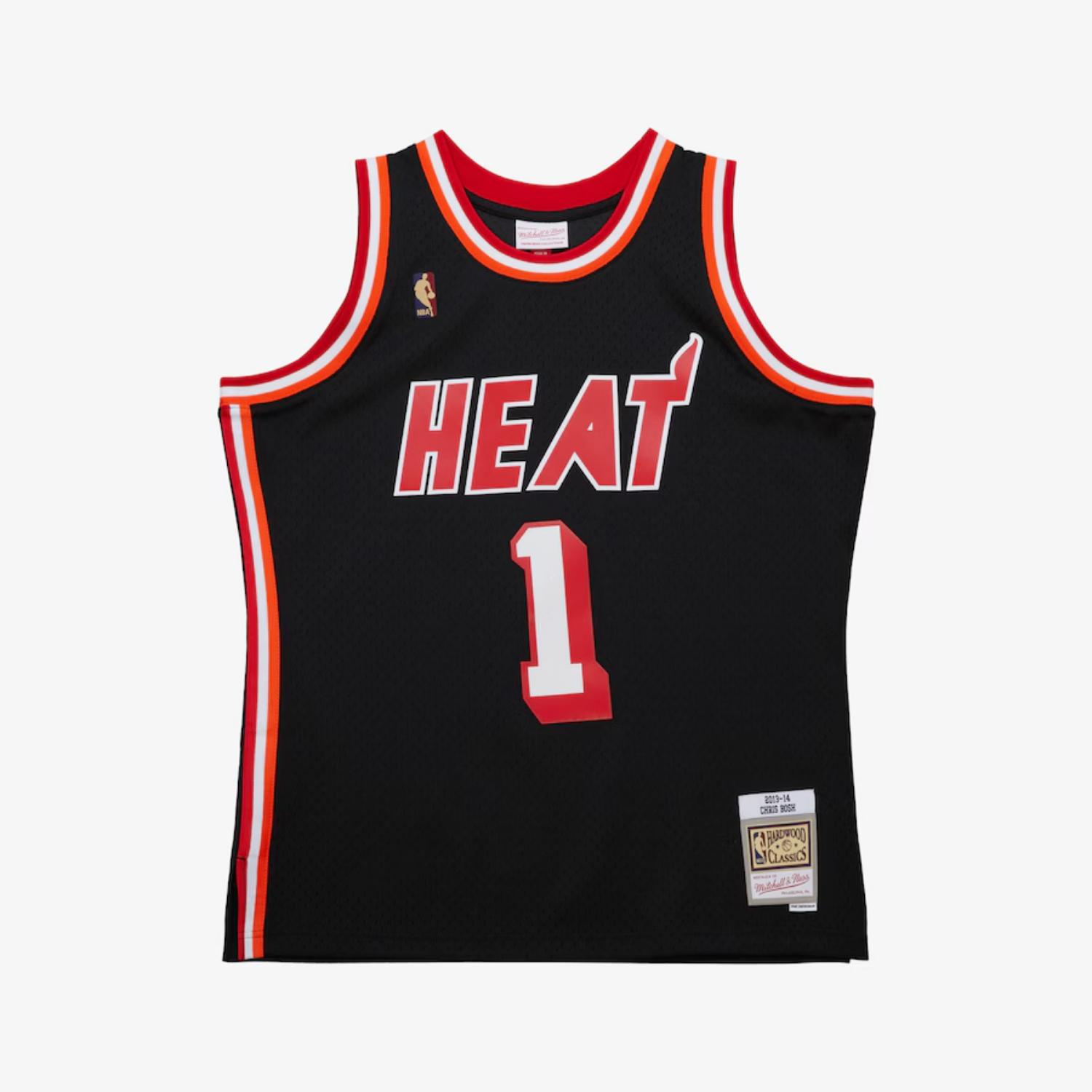 Mitchell & Ness NBA Miami Heat 2013 Chris Bosh Dark Jersey - Pánské - Dres Mitchell & Ness - Černé - JY8635-MHEBLCK - Velikost: 3XL