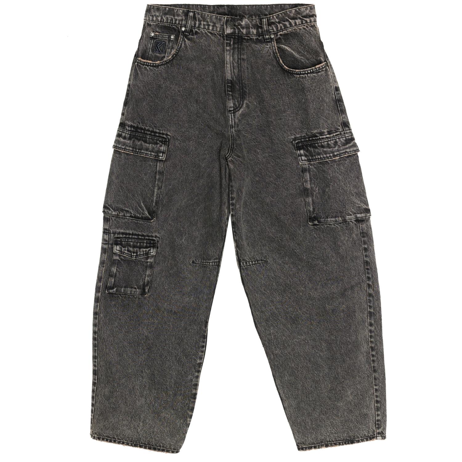 Karl Kani Og Baggy Cargo Pants - Pánské - Kalhoty Karl Kani - Šedé - 60020045 - Velikost: 34