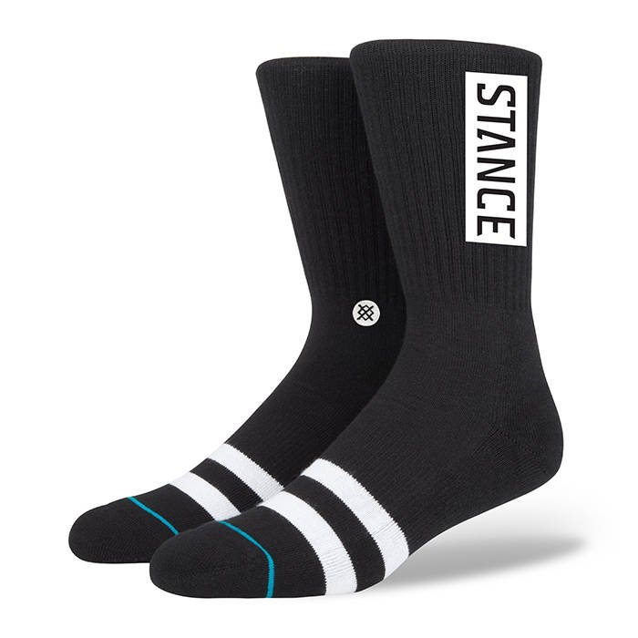 Stance OG Black Socks - Pánské - Ponožky Stance - Černé - M556D17OGG - Velikost: L