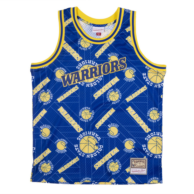 Mitchell & Ness Golden State Warriors Swingman Jersey - Pánské - Dres Mitchell & Ness - Modré - MSPOBW19081-GSWPTNY - Velikost: M