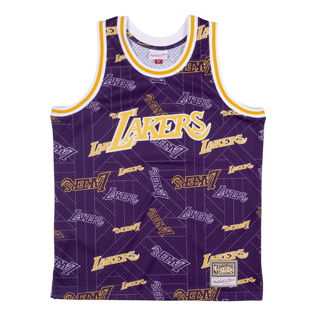 Mitchell & Ness La Lakers Swingman Jersey - Pánské - Dres Mitchell & Ness - Fialové - MSPOBW19081-LALPTPR - Velikost: M