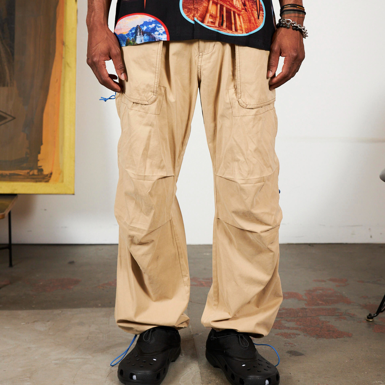 Pleasures Public Utility Pants Beige - Unisex - Kalhoty Pleasures - Hnědé - P24SP038-BEIGE - Velikost: 32