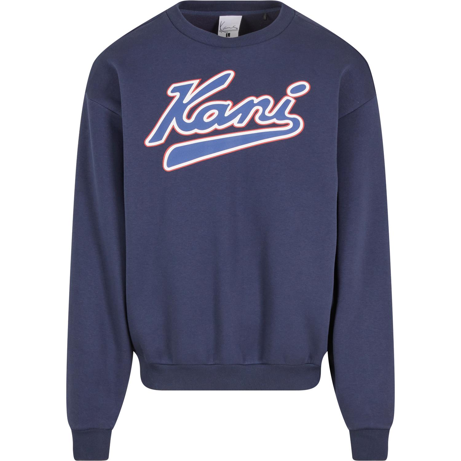 Karl Kani Varsity Print Os Crewneck Blue - Pánské - Mikina Karl Kani - Modré - PD00007519 - Velikost: XL