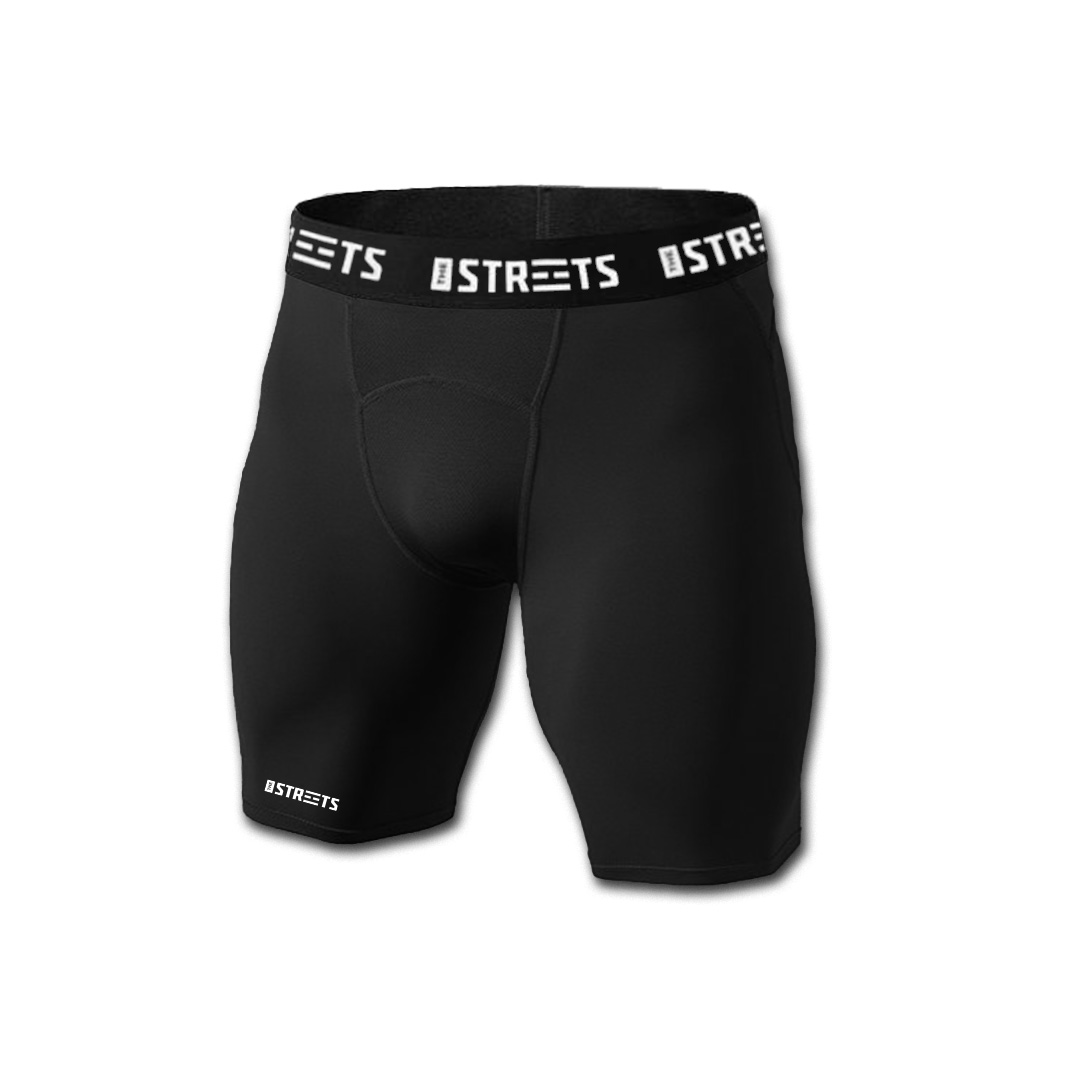 The Streets Compression Shorts Black - Pánské - Kraťasy The Streets - Černé - STRTSCSHRTSBLCK - Velikost: S