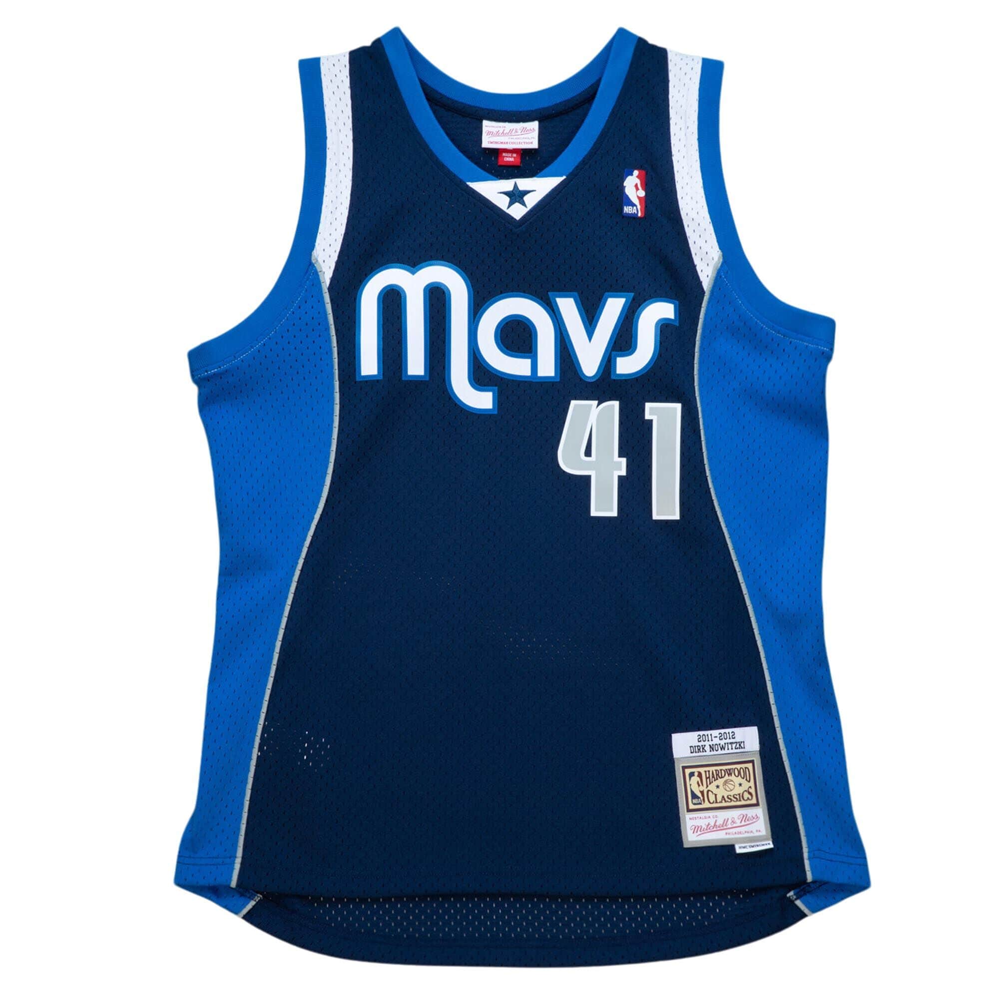 Levně Mitchell & Ness NBA Dallas Mavericks 2011 Dirk Nowitzki Swingman Jersey - Pánské - Dres Mitchell & Ness - Modré - SMJY1148-DMA11DNOASBL