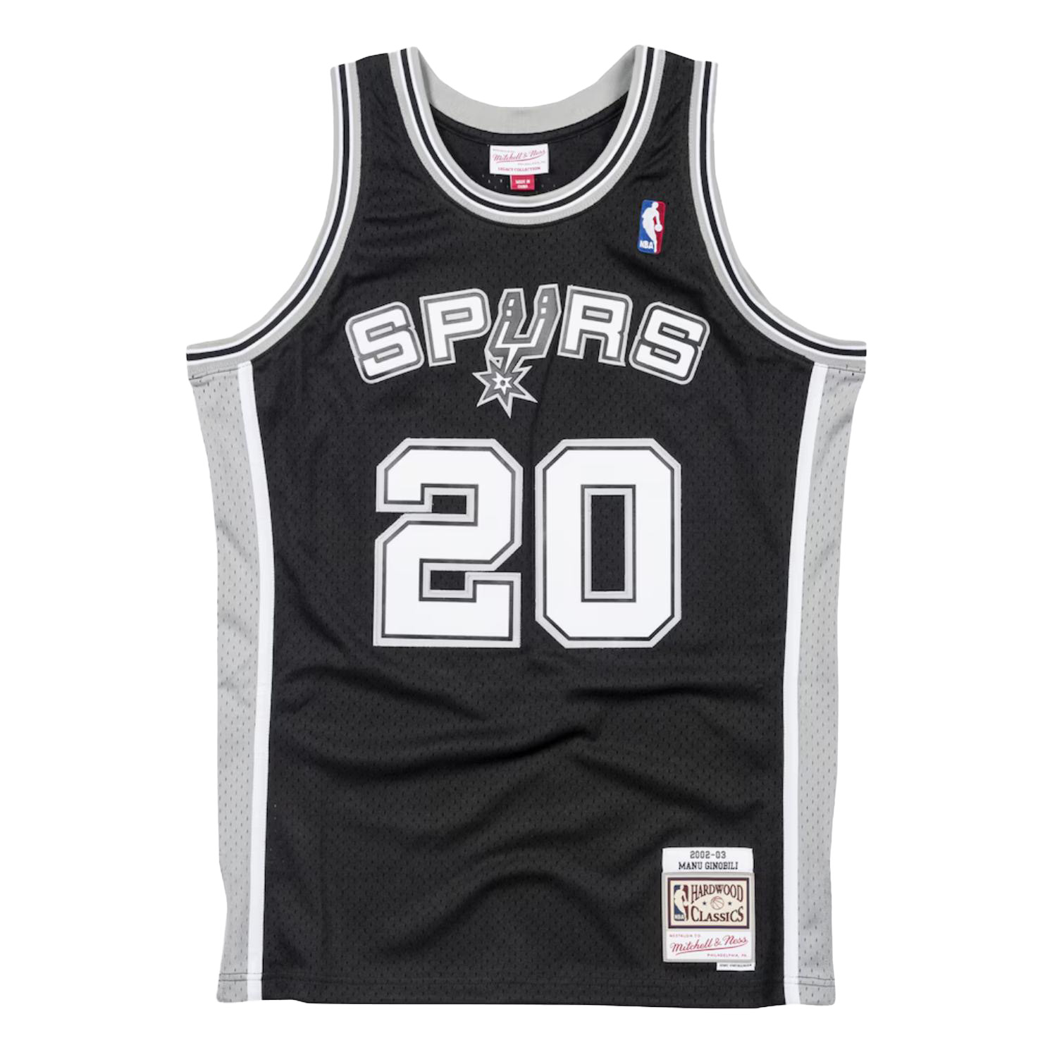 Levně Mitchell & Ness NBA Manu Ginobili 02-03 Spurs Swingman Jersey - Pánské - Dres Mitchell & Ness - Černé - SMJYAC18102-SASBLCK02MGN