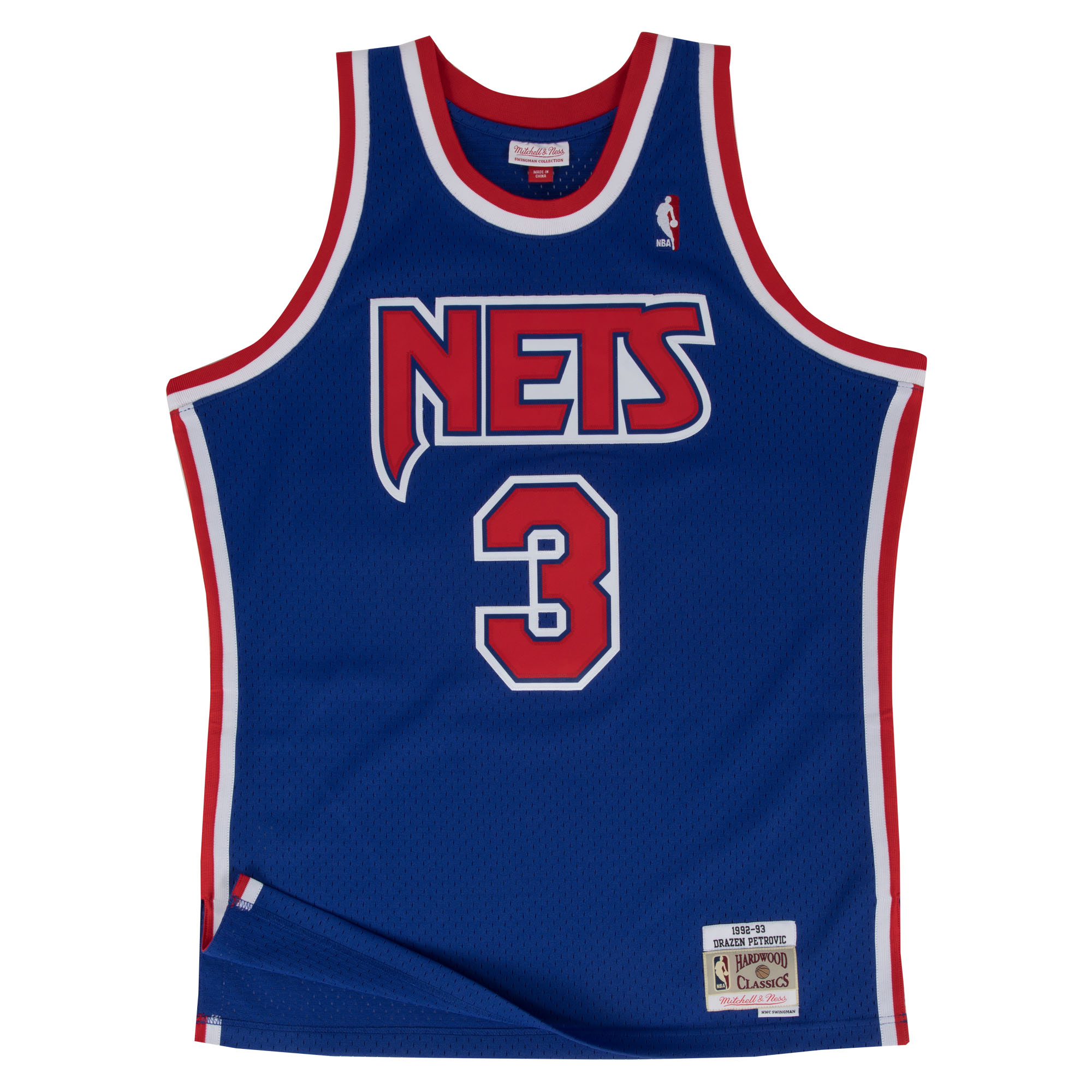 Mitchell & Ness New Jersey Nets Drazen Petrovic NBA Swingman Jersey - Pánské - Dres Mitchell & Ness - Modré - SMJYGS18183-NJNROYA92DPE - Velikost: L