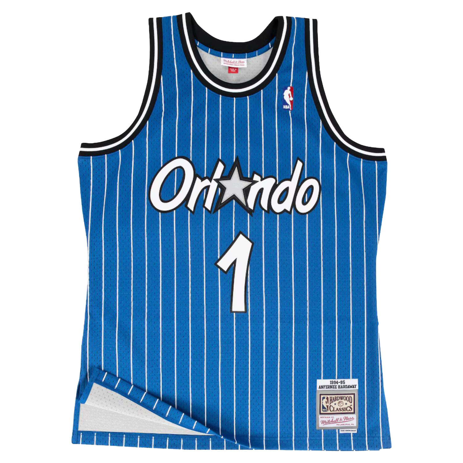Levně Mitchell & Ness NBA Anfernee Hardaway Magic 1994 Swingman Road Jersey - Pánské - Dres Mitchell & Ness - Modré - SMJYGS18192-OMAROYA94AHA