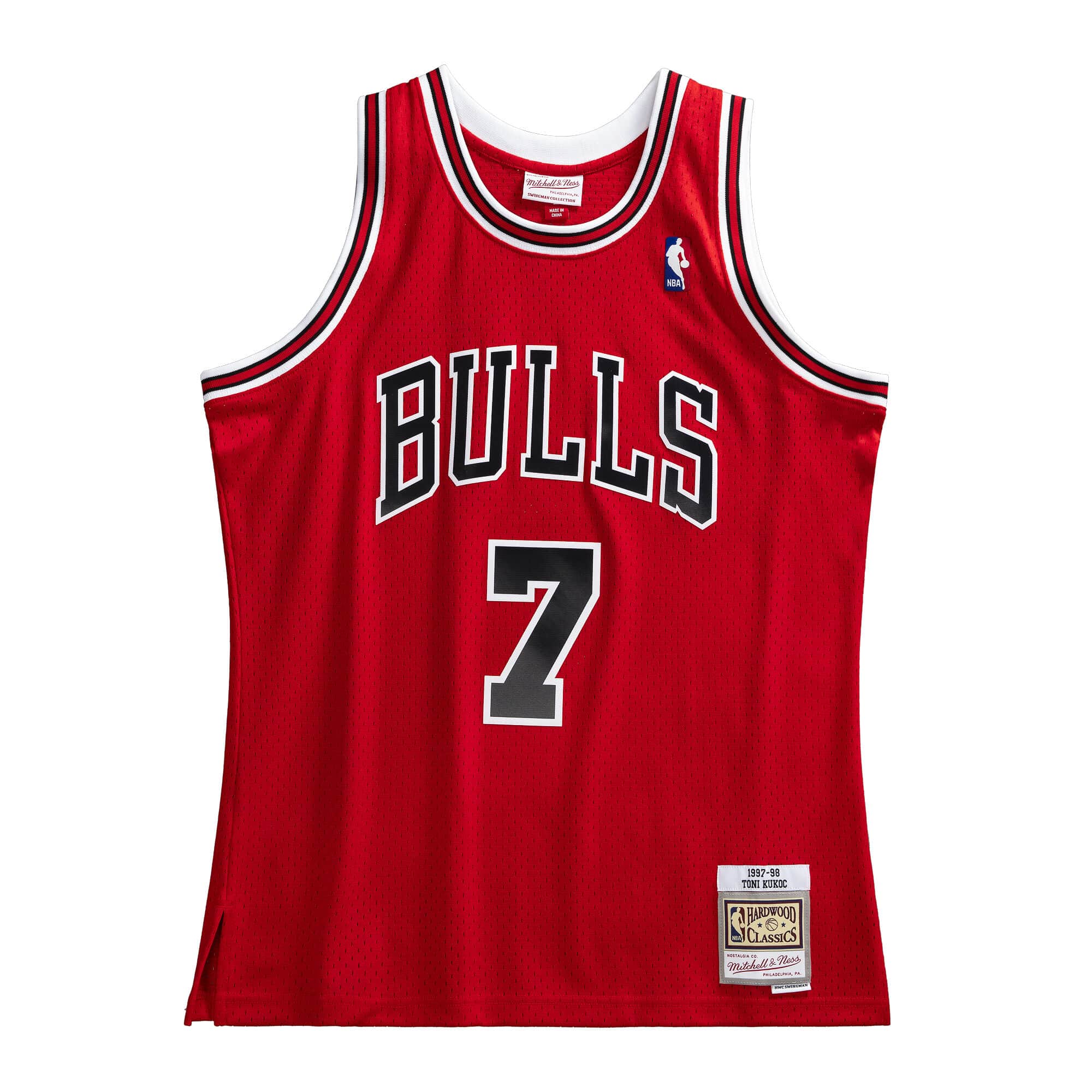 Levně Mitchell & Ness NBA Chicago Bulls Toni Kukoc Swingman Jersey - Pánské - Dres Mitchell & Ness - Červené - SMJYGS20019-CBUSCAR97TKU