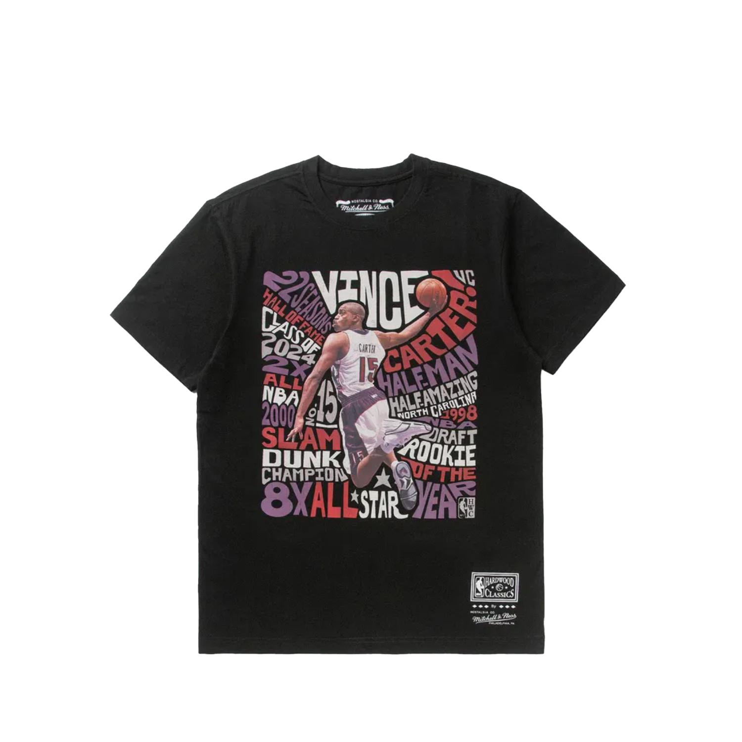 Mitchell & Ness NBA Toronto Raptors Vince Carter Player Abstract Tee - Pánské - Triko Mitchell & Ness - Černé - SS12544-TRABLCKVC - Velikost: M