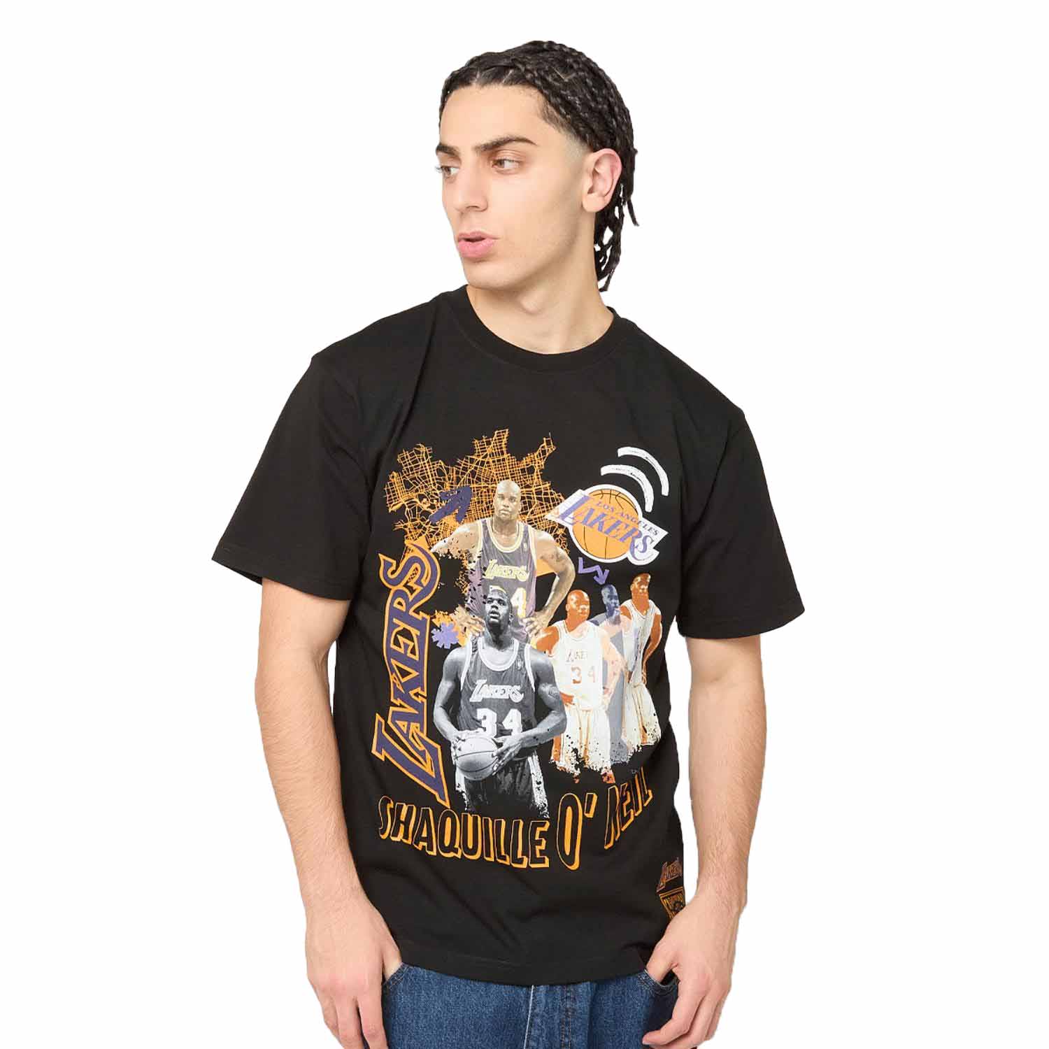 Levně Mitchell & Ness NBA Classic Sport Lakers Player Tee - Pánské - Triko Mitchell & Ness - Černé - SS13661-LALBLCK
