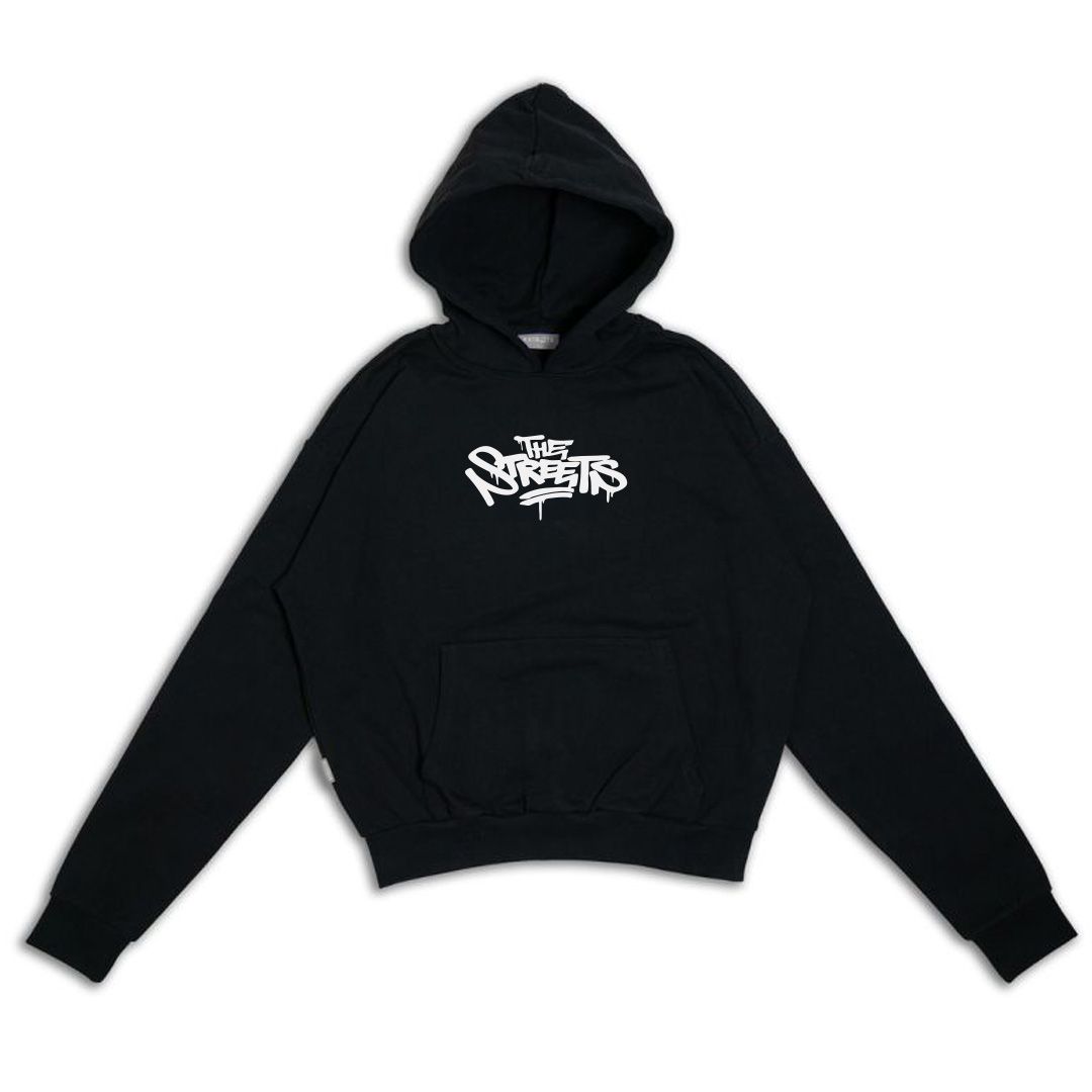 The Streets Tag Over The Shoulders Hoodie Black - Pánské - Mikina The Streets - Černé - STRTSTGHDIEBLK - Velikost: XL