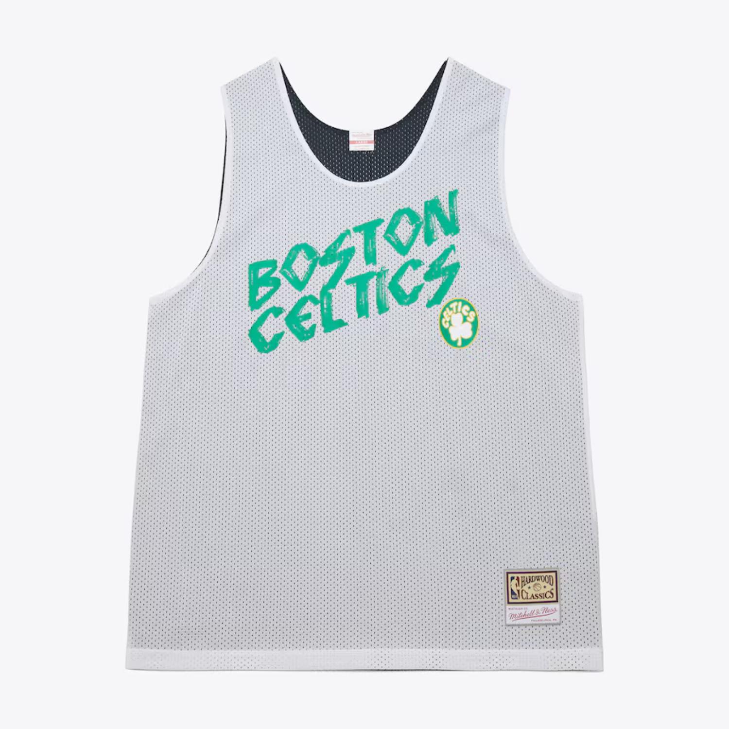 Mitchell & Ness NBA Team Glory Reversible Mesh Celtics Top - Pánské - Dres Mitchell & Ness - Bílé - TP10120-BCEWHIT - Velikost: L