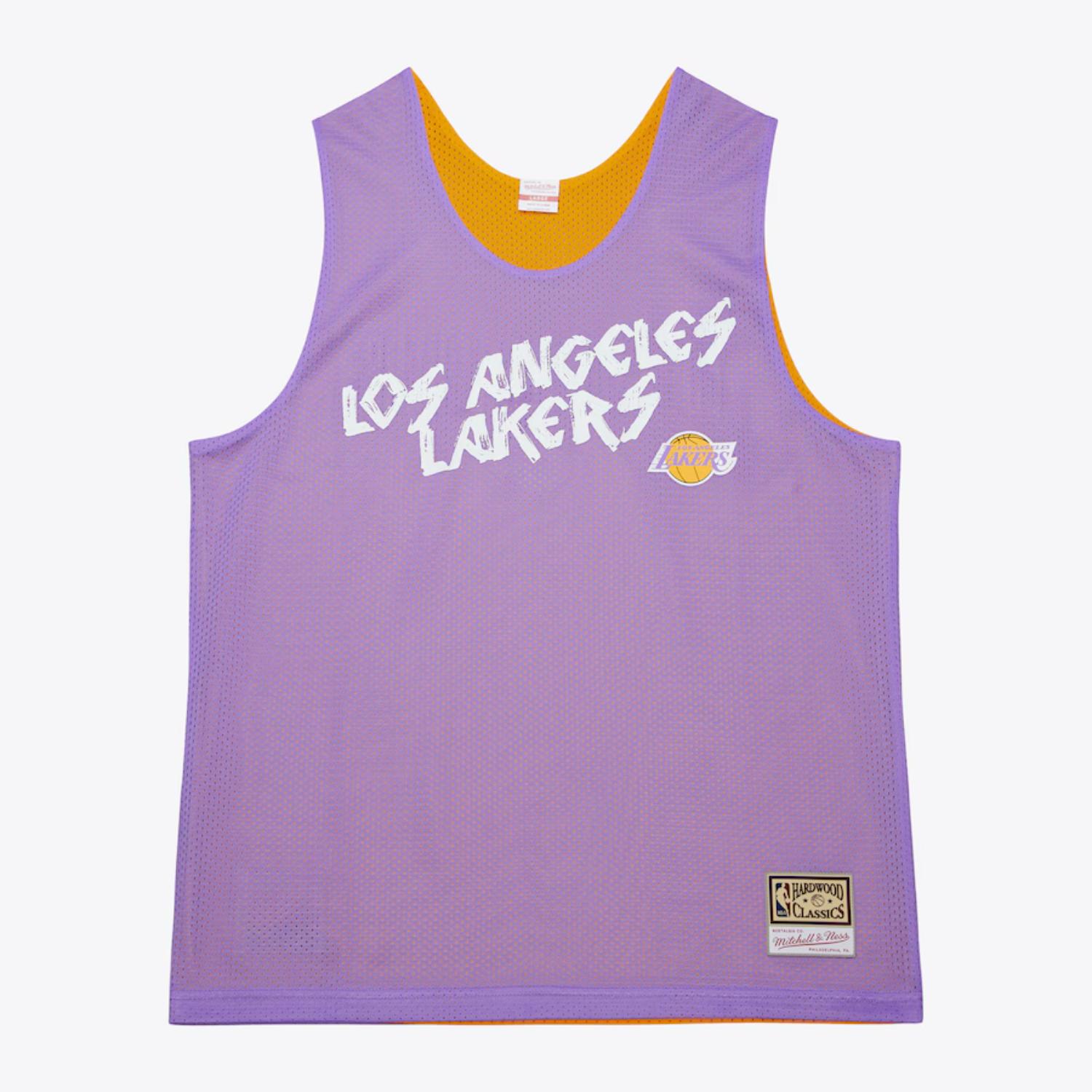 Levně Mitchell & Ness NBA Team Glory Reversible Mesh Lakers Top - Pánské - Dres Mitchell & Ness - Fialové - TP10120-LALPURP
