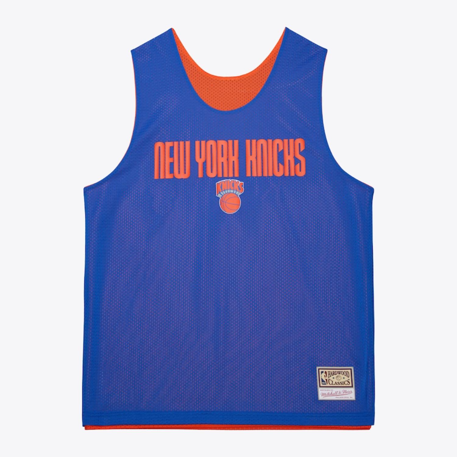 Mitchell & Ness NBA Team Glory Reversible Mesh Knicks Top - Pánské - Dres Mitchell & Ness - Modré - TP10120-NYKBLUE - Velikost: 2XL