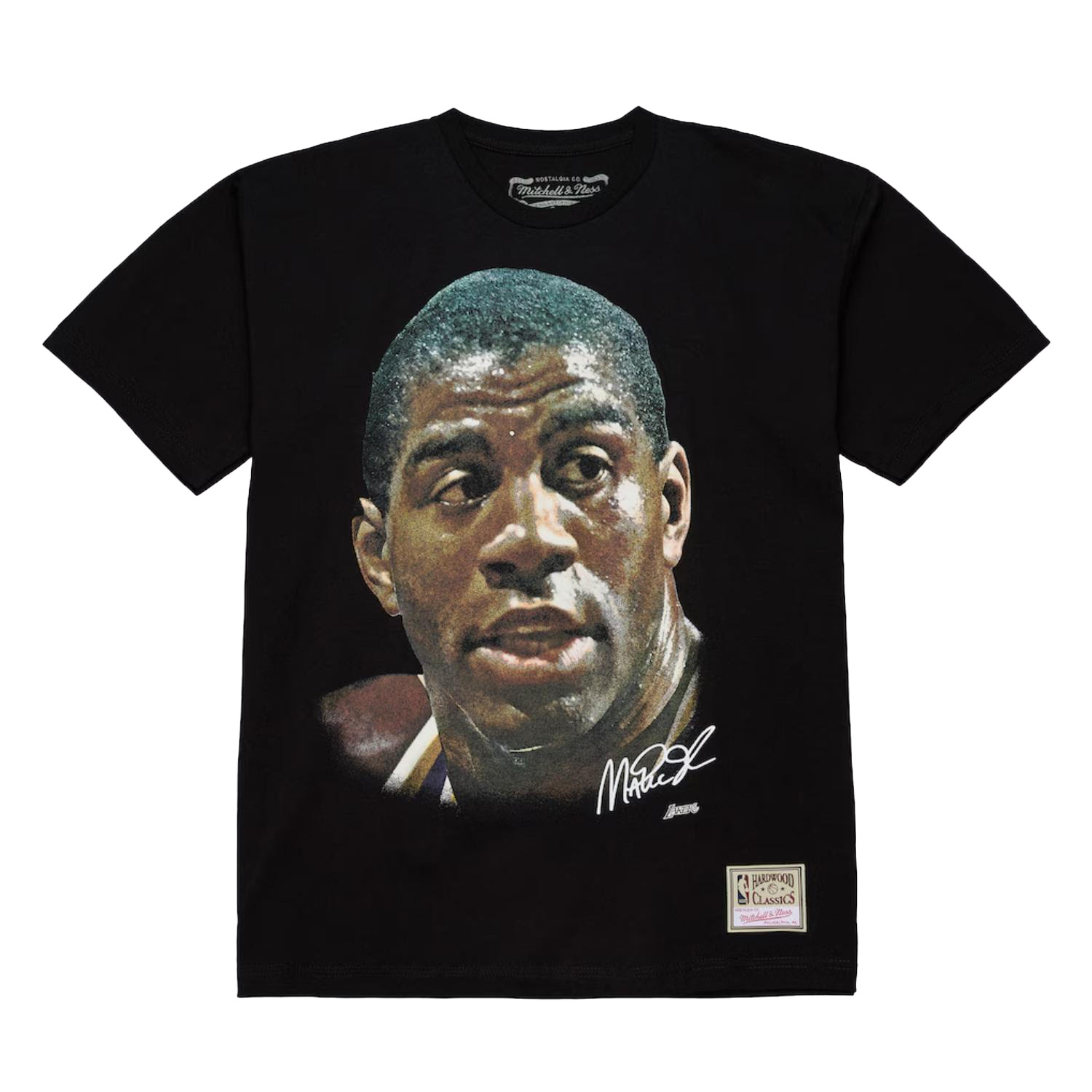 Levně Mitchell & Ness NBA Real Magic Johnson Big Face Tee - Pánské - Triko Mitchell & Ness - Černé - TP12224-LALBKBK