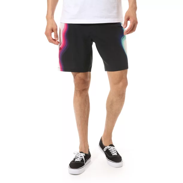 Vans Warped Sidestrap Boardshorts - Pánské - Kraťasy Vans - Černé - VN0A49QVBLK - Velikost: 34
