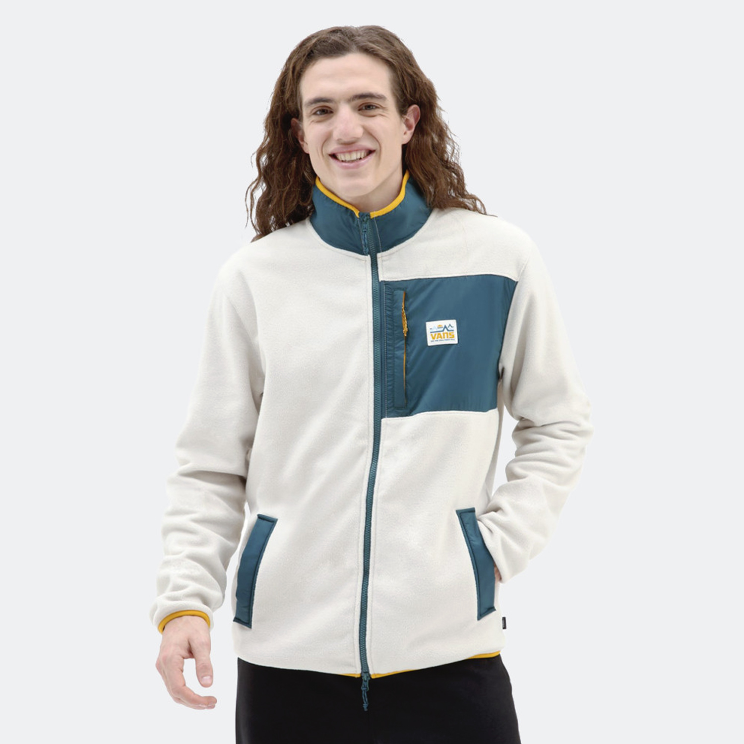 Vans MT Full Zip Jacket Black - Pánské - Bunda Vans - Bílé - VN0000C5EKD1 - Velikost: L