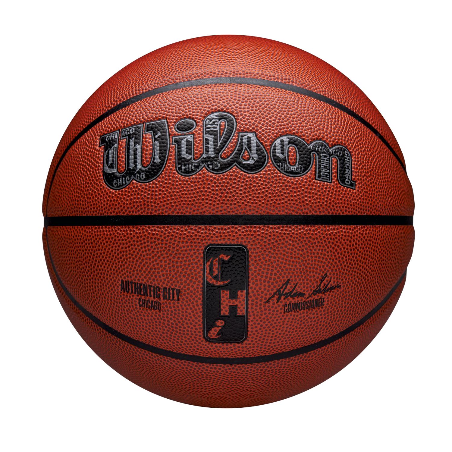 Levně Wilson NBA Authentic City Chicago Bulls 7 - Unisex - Míč Wilson - Hnědé - WZ2016002XB7