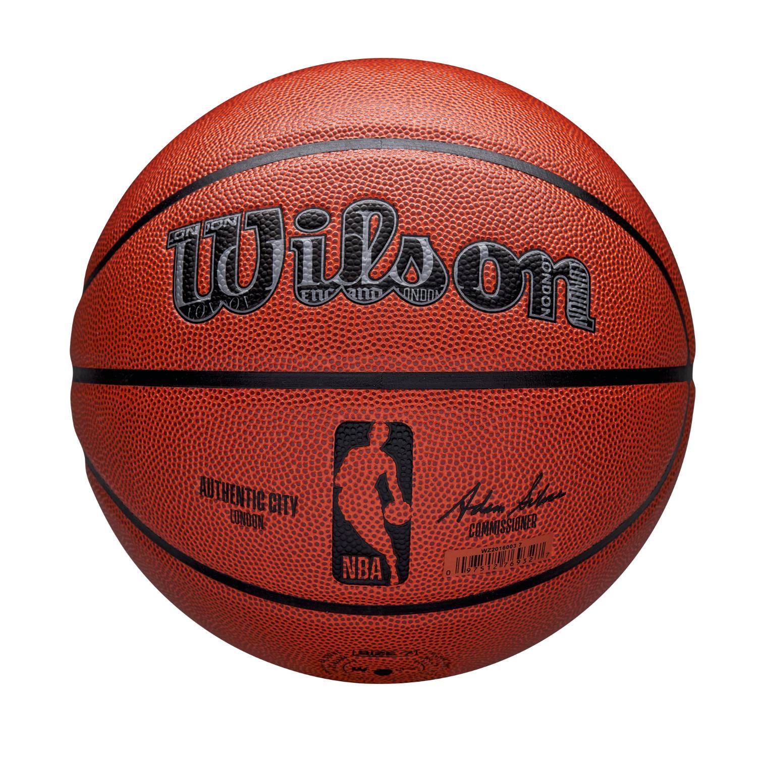 Levně Wilson NBA Authentic City Basketball London 7 - Unisex - Míč Wilson - Hnědé - WZ2016003XB7