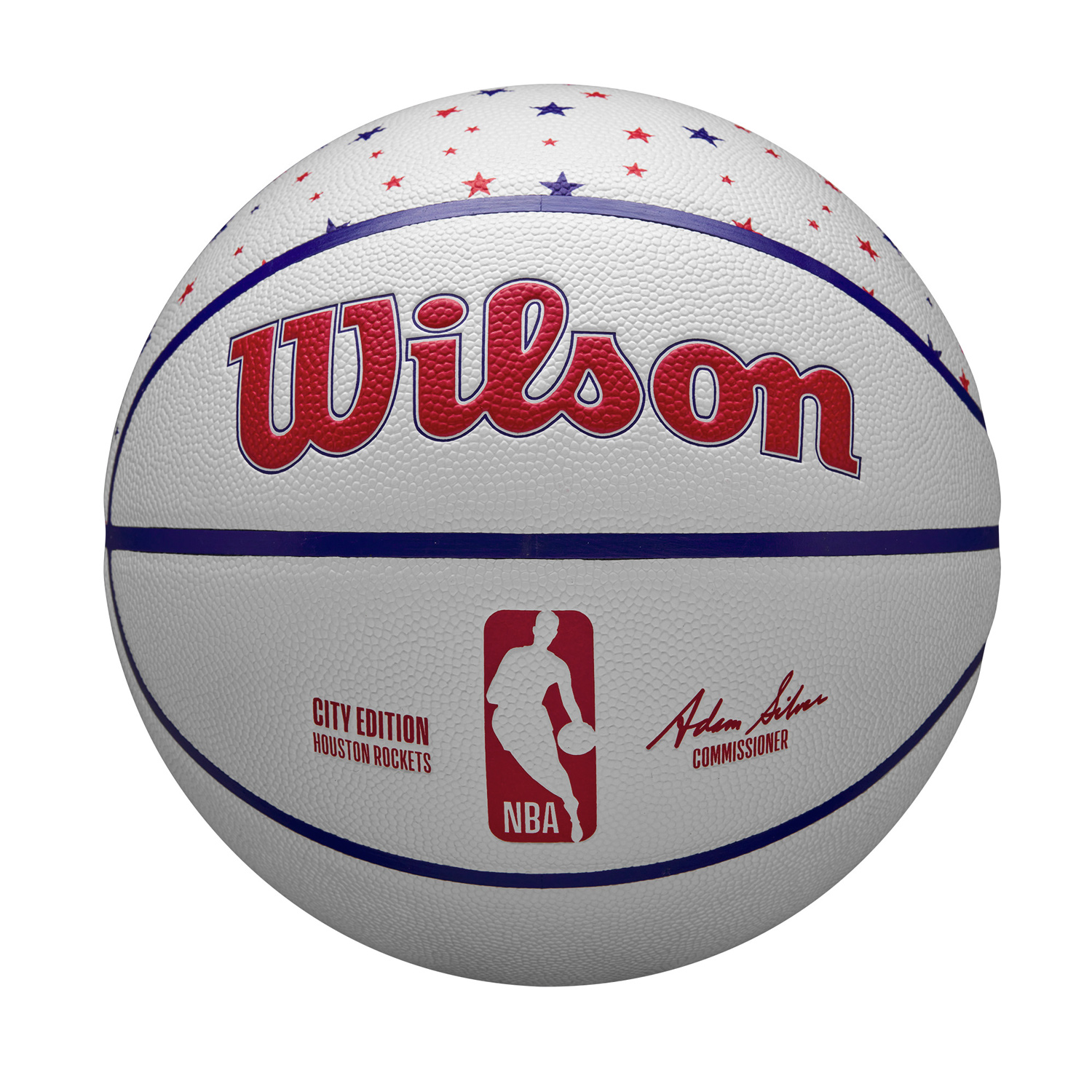 Wilson 2023 NBA Team City Collection Houston Rockets Size 7 - Unisex - Míč Wilson - Bílé - WZ4024111ID7 - Velikost: 7