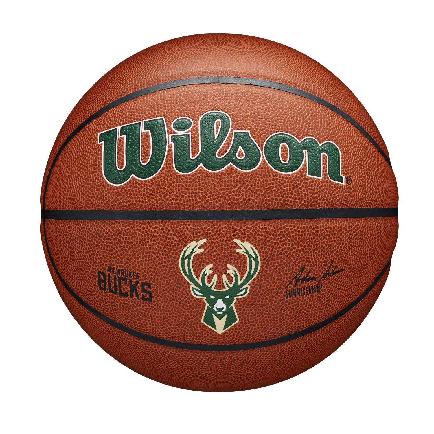 Levně Wilson NBA Team Alliance Basketball Milwaukee Bucks - Unisex - Míč Wilson - Hnědé - WZ4029317XB7
