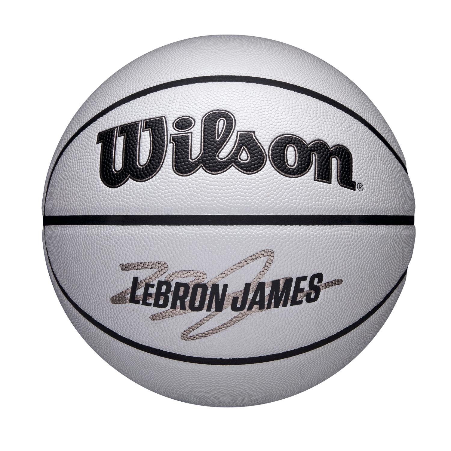 Wilson NBA Player Icon UV Lebron James Size 7 - Unisex - Míč Wilson - Bílé - WZ4030501XB7 - Velikost: 7