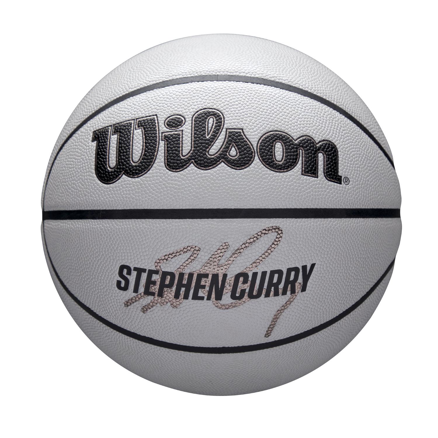 Wilson NBA Player Icon UV Stephen Curry Size 7 - Unisex - Míč Wilson - Bílé - WZ4030601XB7 - Velikost: 7