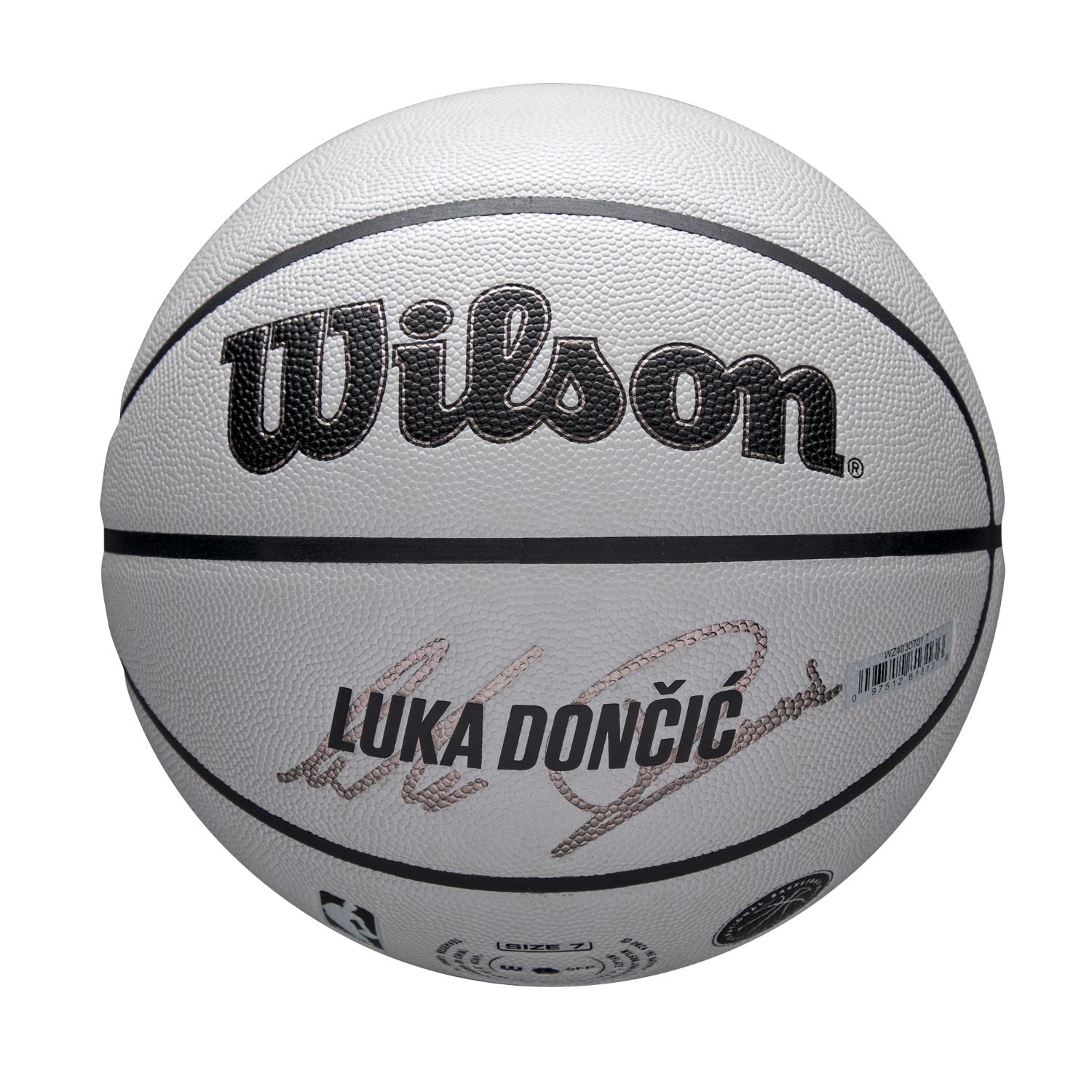Wilson NBA Player Icon UV Luka Dončić Size 7 - Unisex - Míč Wilson - Bílé - WZ4030701XB7 - Velikost: 7
