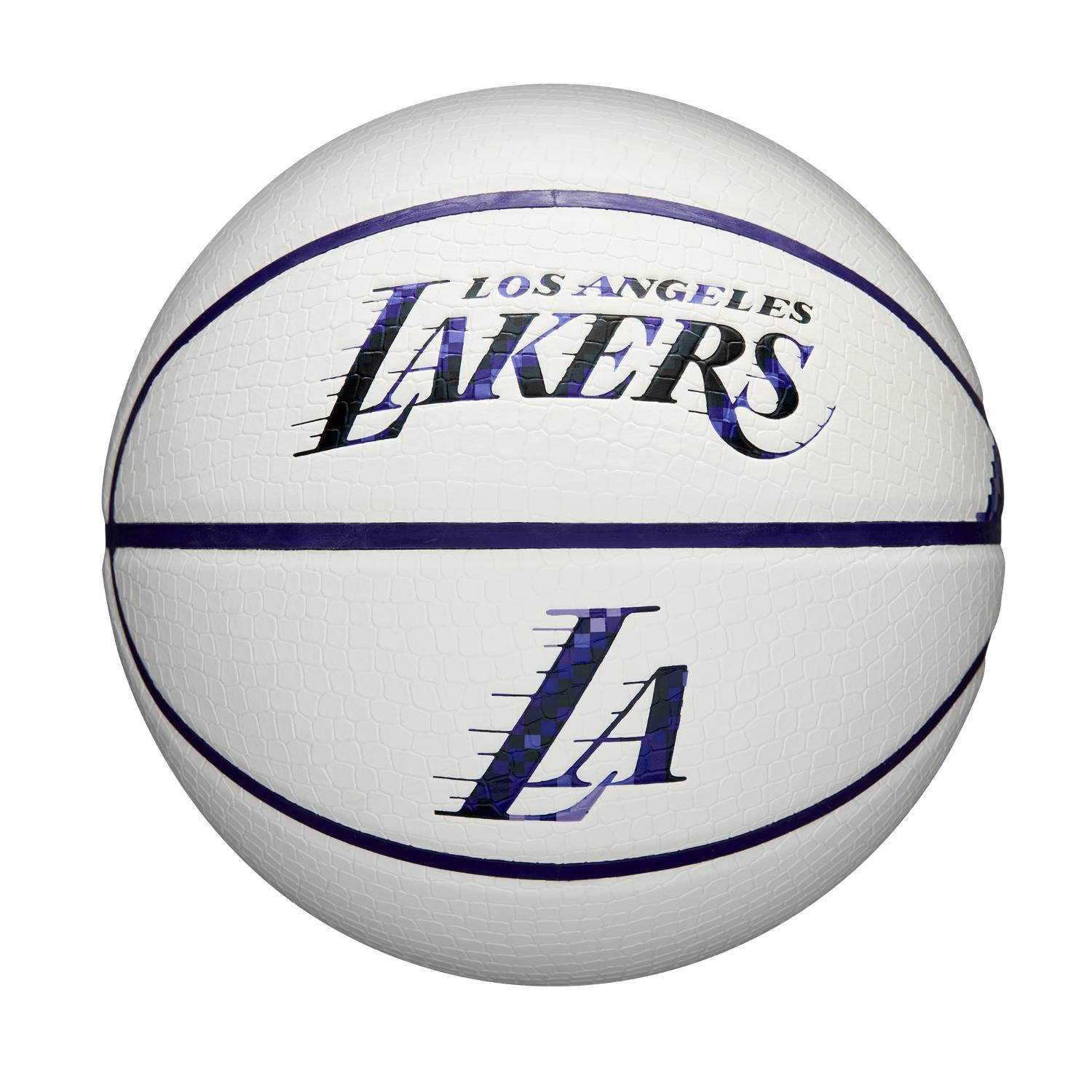 Levně Wilson NBA Team Pixel Basketball LA Lakers 7 - Unisex - Míč Wilson - Bílé - WZ4037204XB7
