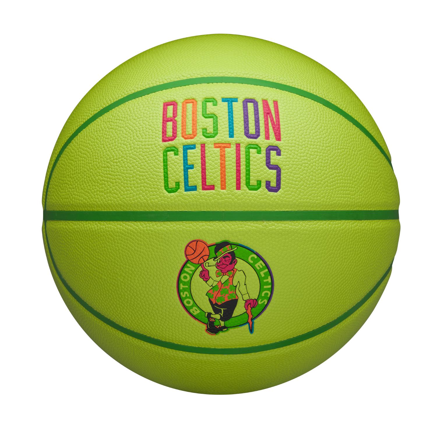 Levně Wilson NBA Team Neon Basketball Boston Celtics 7 - Unisex - Míč Wilson - Žluté - WZ4037401XB7