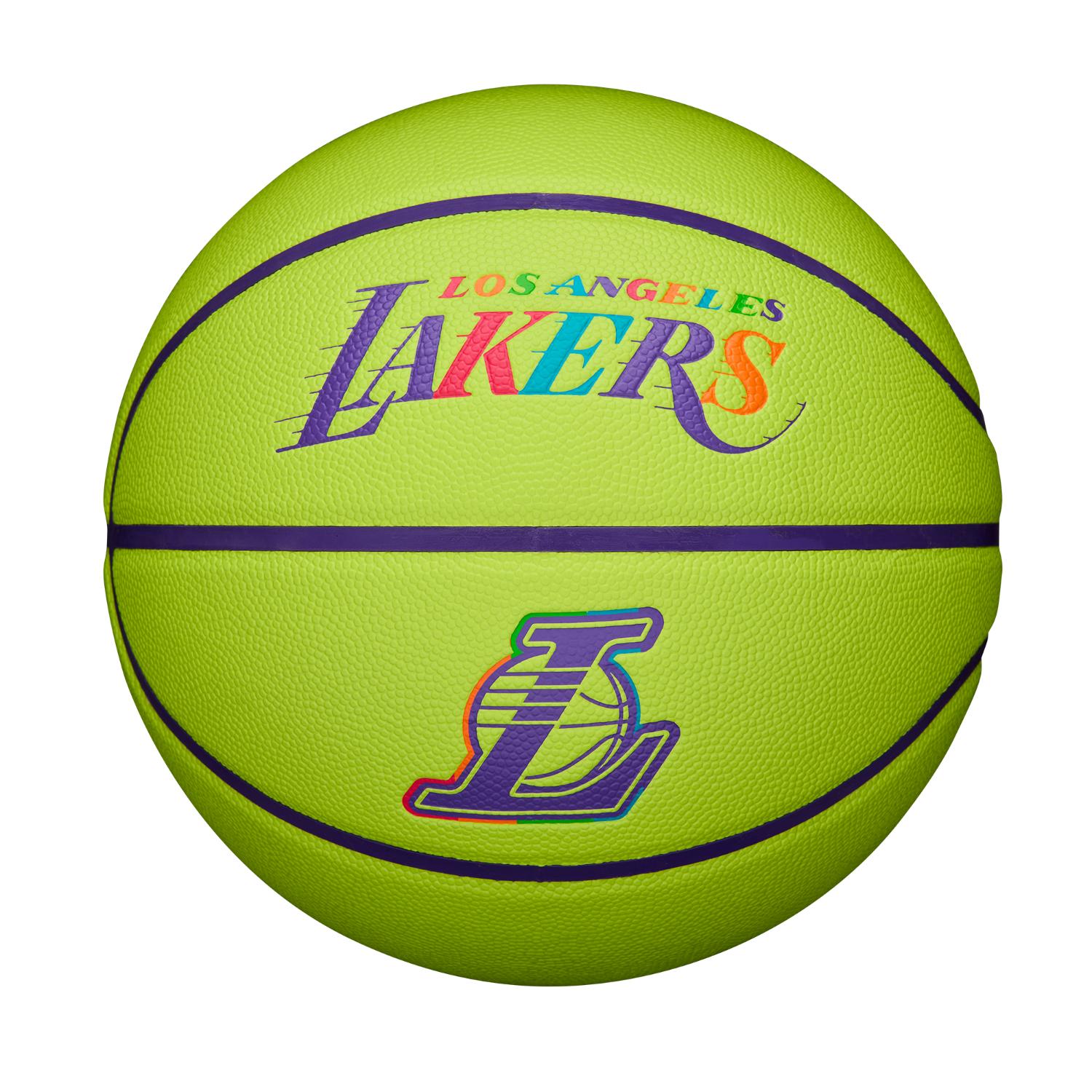 Levně Wilson NBA Team Neon Basketball LA Lakers 7 - Unisex - Míč Wilson - Žluté - WZ4037404XB7